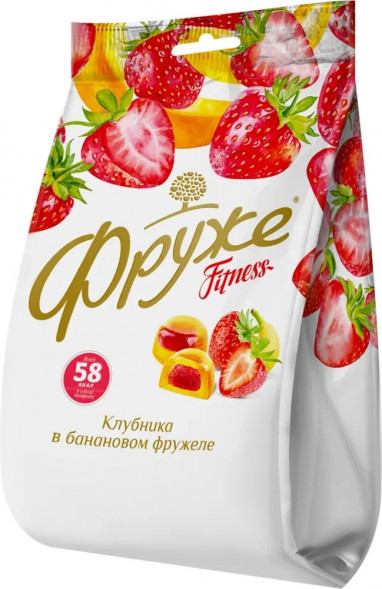 Конфеты ФРУЖЕ Клубника в банановом фружеле, 190г