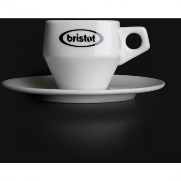 Чашка с блюдцем Bristot TAZZINA DOLOMIT BIANCO, латте, 225мл