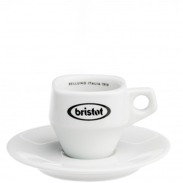 Чашка с блюдцем Bristot TAZZINA DOLOMIT BIANCO, эспрессо, 60мл