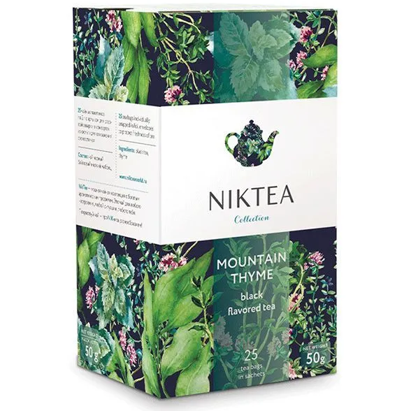 Чай Niktea Mountain Thyme (Горный Чабрец), на чашку, 25 пак