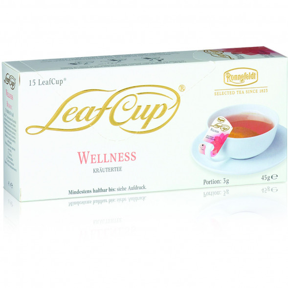 Чай Ronnefeldt Leaf Cup Wellness (Велнес), травяной, 15 пакетов