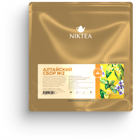 Чай Niktea Алтайский Сбор №2, травяной, 100 гр.