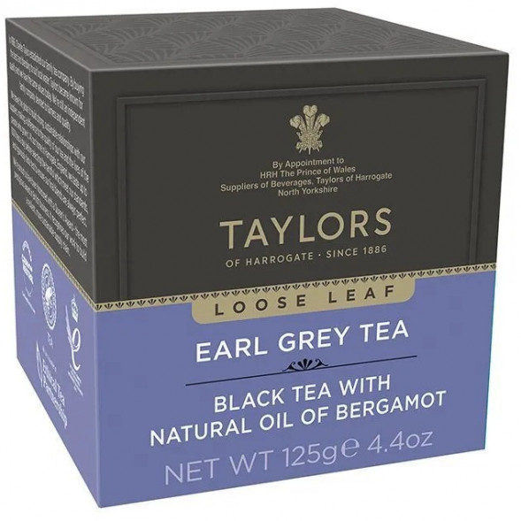 Чай Taylors of Harrogate Эрл Грей, листовой, 125гр