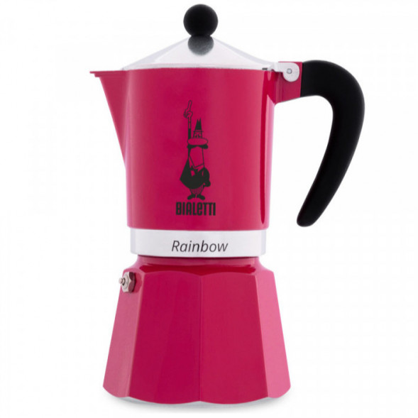 Гейзерная кофеварка Bialetti Rainbow, фуксия, 6 порций, 270мл