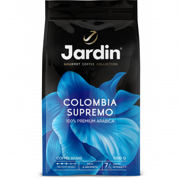 Кофе в зёрнах Jardin Gourmet Colombia Supremo, 100% арабика, 1 кг.