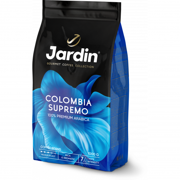 Кофе в зёрнах Jardin Gourmet Colombia Supremo, 100% арабика, 1 кг.