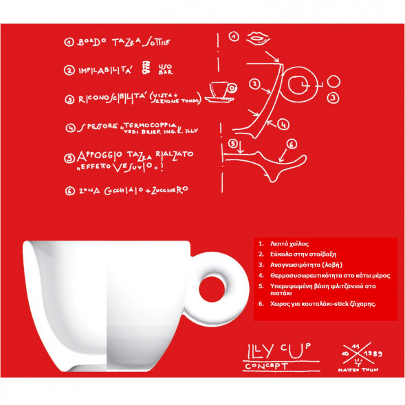 Чашка illy с блюдцем (эспрессо), 60мл