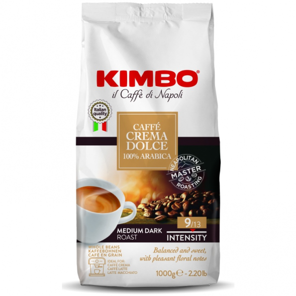 Кофе в зёрнах Kimbo Caffe Crema Dolce Arabica, 1 кг.