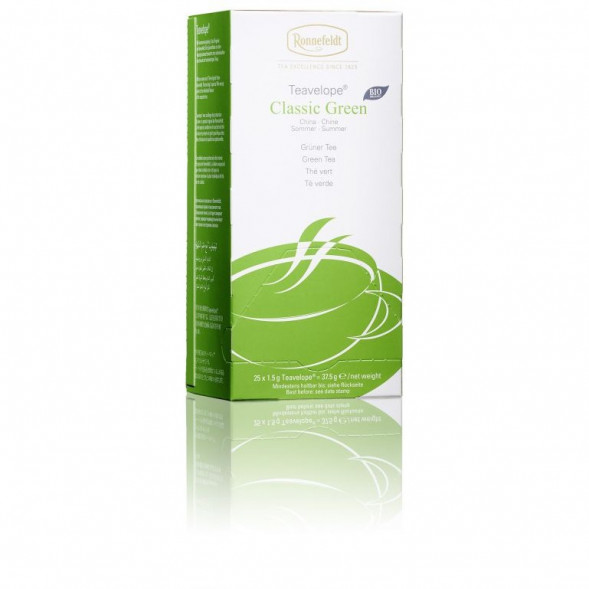 Чай Ronnefeldt Classic Green, зеленый, на чашку 25 пакетов