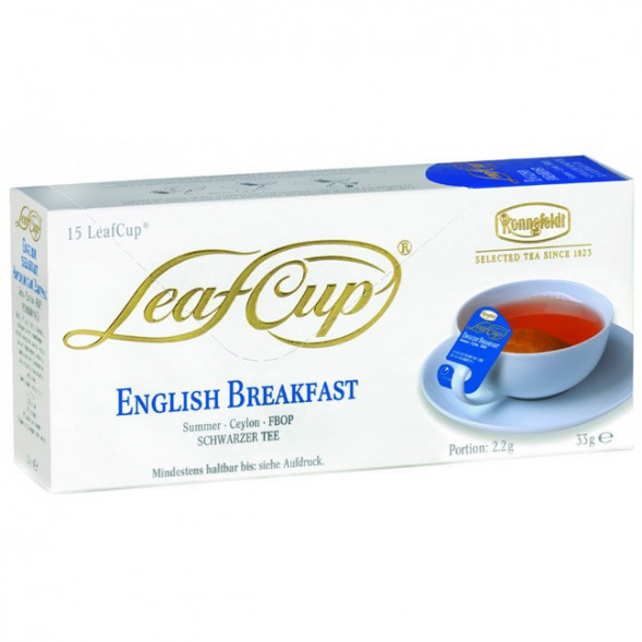 Чай Ronnefeldt Leaf Cup English Breakfast, черный, 15 пакетов