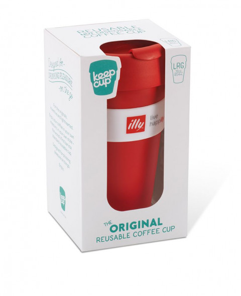 Стакан ILLY, Keepcup Livehappily, 450мл, красная