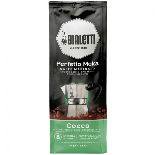 Кофе молотый Bialetti Moka Cocco с ароматом кокоса, 250г