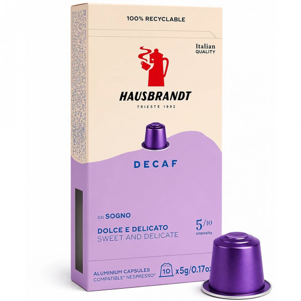 Кофе в капсулах Hausbrandt Без кофеина, формат Nespresso, 10 шт.