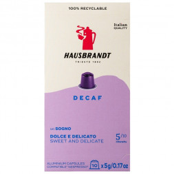 Кофе в капсулах Hausbrandt Без кофеина, формат Nespresso, 10 шт.