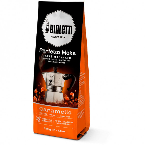Кофе молотый Bialetti Perfetto Moka Caramello (Карамель), 250г