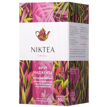 Чай Niktea Fruit Magenta (Фрут Маджента), ягодный, на чашку 25 пакетов
