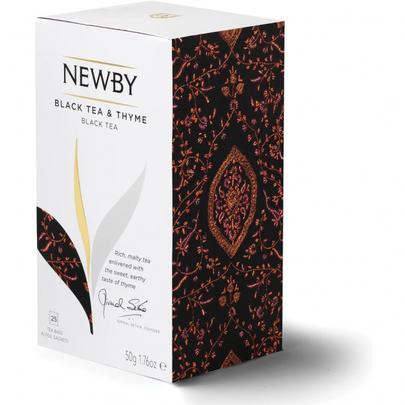 Чай Newby Черный с Чабрецом, 25 пакетов