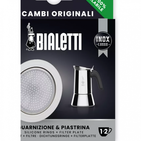 Запчасти для Bialetti, 1 уплотнитель, 1 Фильтр для стальных, 1/2 порции