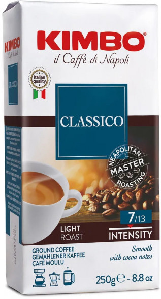 Кофе молотый Kimbo Aroma Classico, 250г РАЗВАКУУМ