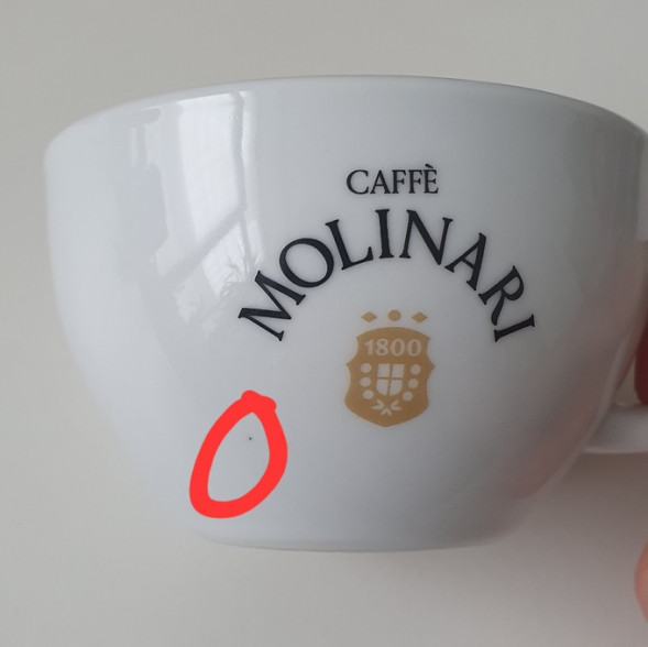 Чашка с блюдцем Molinari Капучино, белые, глянец, 175мл УЦЕНКА