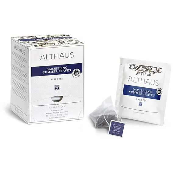 Чай Althaus Darjeeling Summer Leaves, черный, 15 пакетов